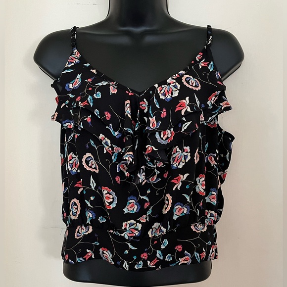 Forever 21 Black and Pink Ruffled Camisole - Picture 1 of 4